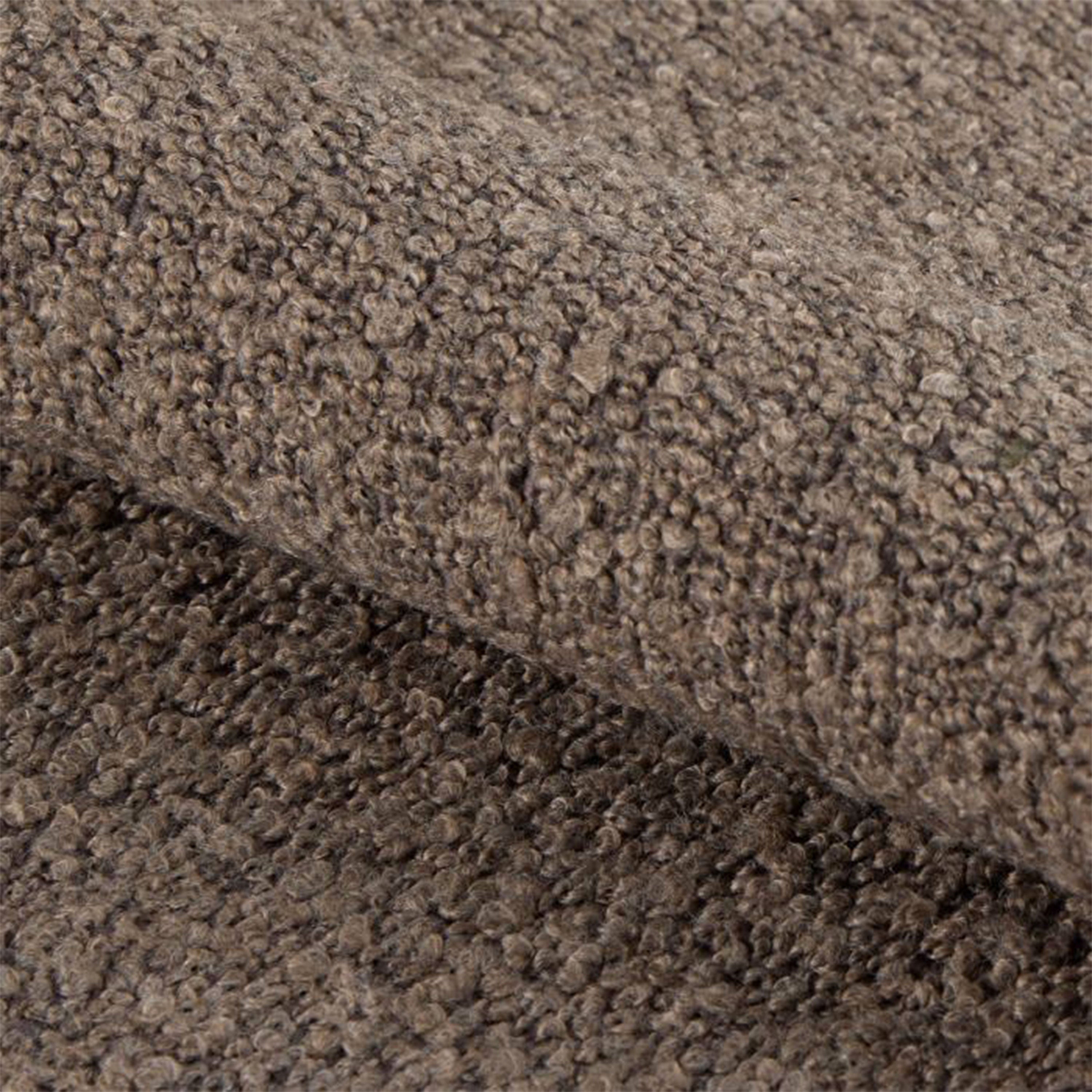 Midfield 2 Seater Chaiselongue Sofa RHF (Reversible Module) in Taupe Cona Boucle 2 Fabric, Base in Matt Black