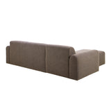 Midfield 2 Seater Chaiselongue Sofa LHF (Reversible Module) in Taupe Cona Boucle 2 Fabric, Base in Matt Black