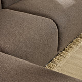 Midfield 2 Seater Chaiselongue Sofa LHF (Reversible Module) in Taupe Cona Boucle 2 Fabric, Base in Matt Black