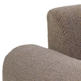 Midfield 2 Seater Chaiselongue Sofa LHF (Reversible Module) in Taupe Cona Boucle 2 Fabric, Base in Matt Black