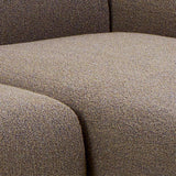 Midfield 2 Seater Chaiselongue Sofa RHF (Reversible Module) in Taupe Cona Boucle 2 Fabric, Base in Matt Black