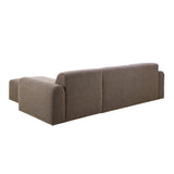 Midfield 2 Seater Chaiselongue Sofa RHF (Reversible Module) in Taupe Cona Boucle 2 Fabric, Base in Matt Black