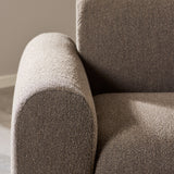 Midfield 2 Seater Chaiselongue Sofa RHF (Reversible Module) in Taupe Cona Boucle 2 Fabric, Base in Matt Black