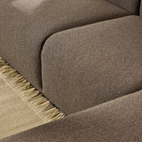 Midfield 2 Seater Chaiselongue Sofa RHF (Reversible Module) in Taupe Cona Boucle 2 Fabric, Base in Matt Black