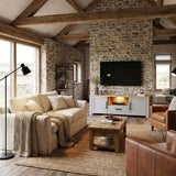 Bohol 2 Door 1 Drawer TV Unit  in Riviera Oak/Grey Oak