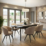 Montreux Rectangular Extending Dining Table in Black 180-219 cm