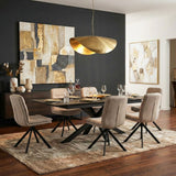 Heaven Extendable Dining Table with Ceramic Black Top 200cm