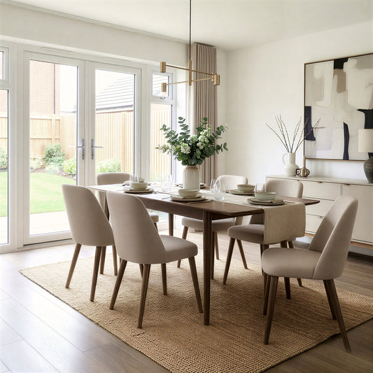 Montreux Rectangular Extending Dining Table in Walnut 180-219 cm