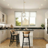 Roxby Bar Stool, Black and Oak Set of 2