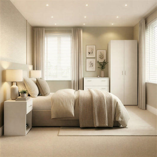 Space Wardrobe 2 Doors White 1750